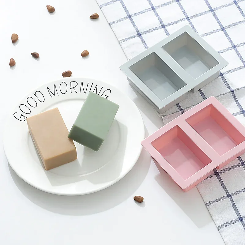 Soap Making Gel - قالب سيليكون مربع الشكل لصنع الصابون