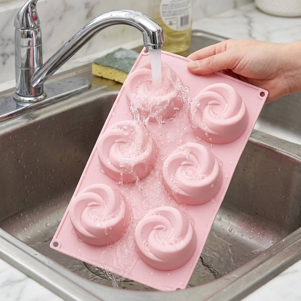 قالب سيليكون على شكل وردة بـ 6 - مراجعة Soap Making Organic وسعره