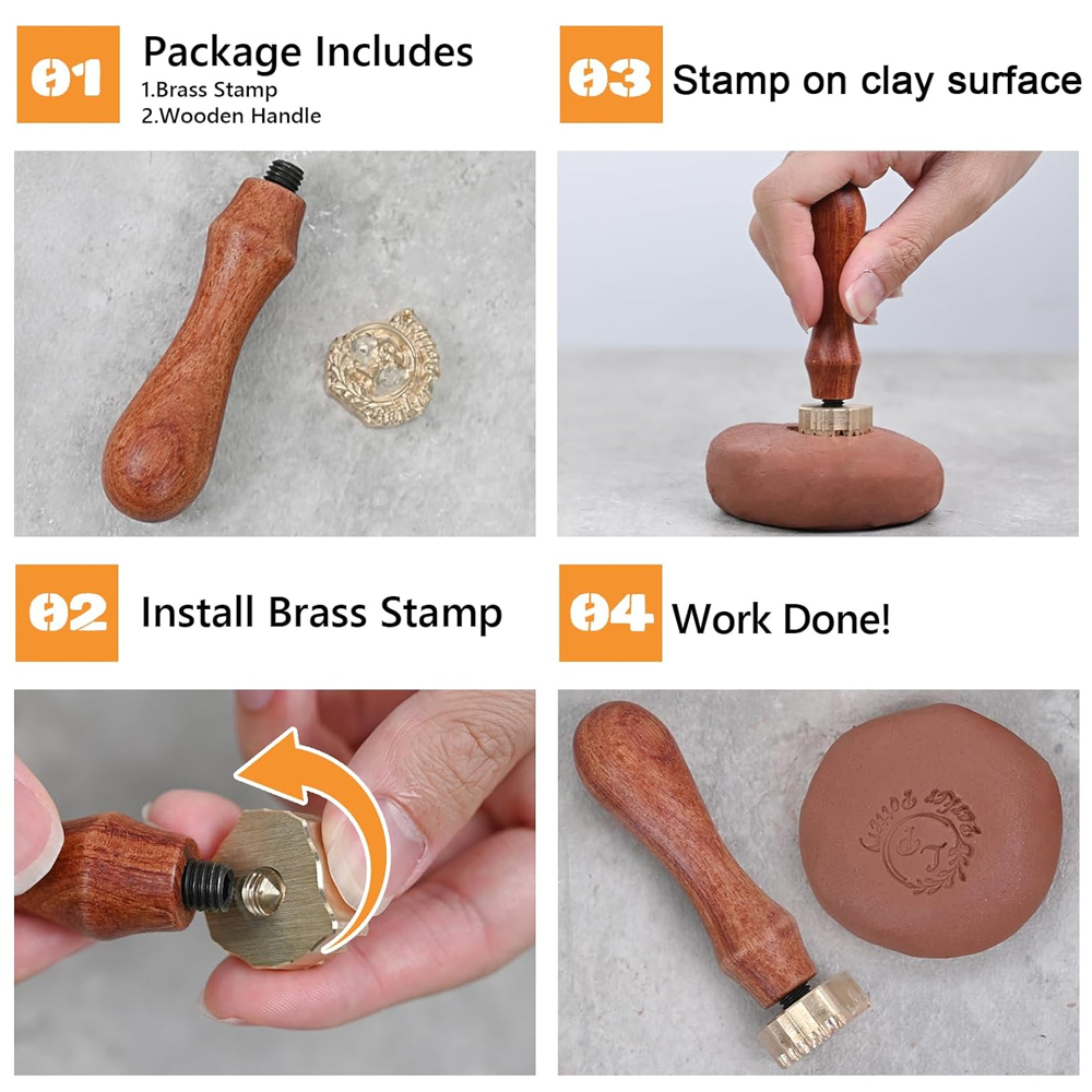 ختم فخاري مخصص بنمط طيني ومقبض - مراجعة Soap Stamp Custom وسعره